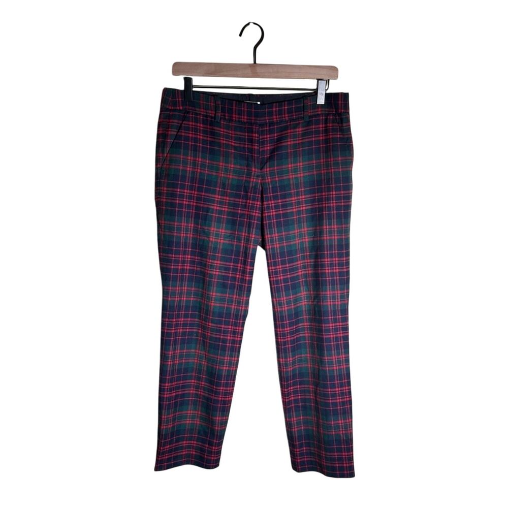 J.CREW wool blend plaid preppy holiday wear pixie trousers 6